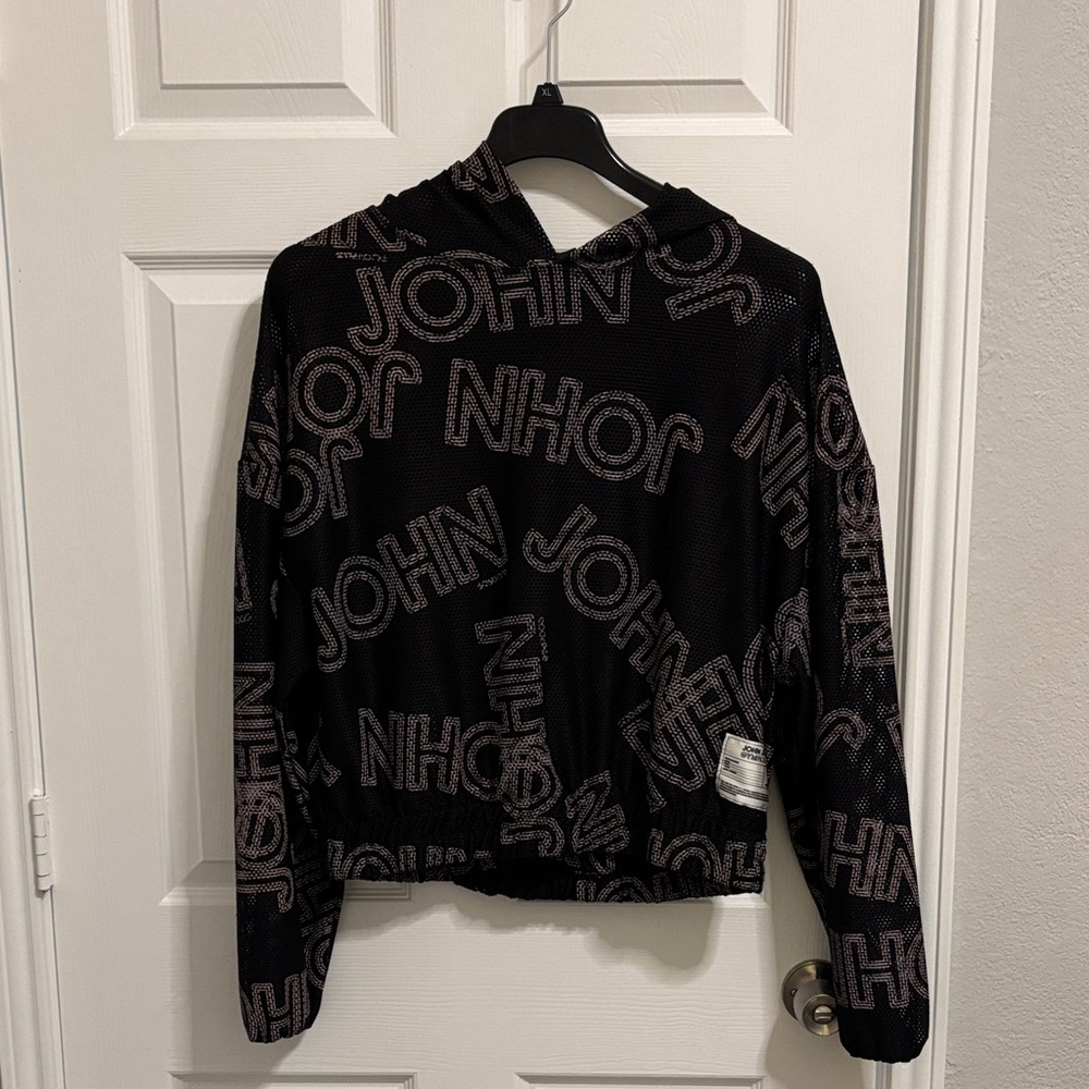 John John Gym Rock Black Hoodie m29c